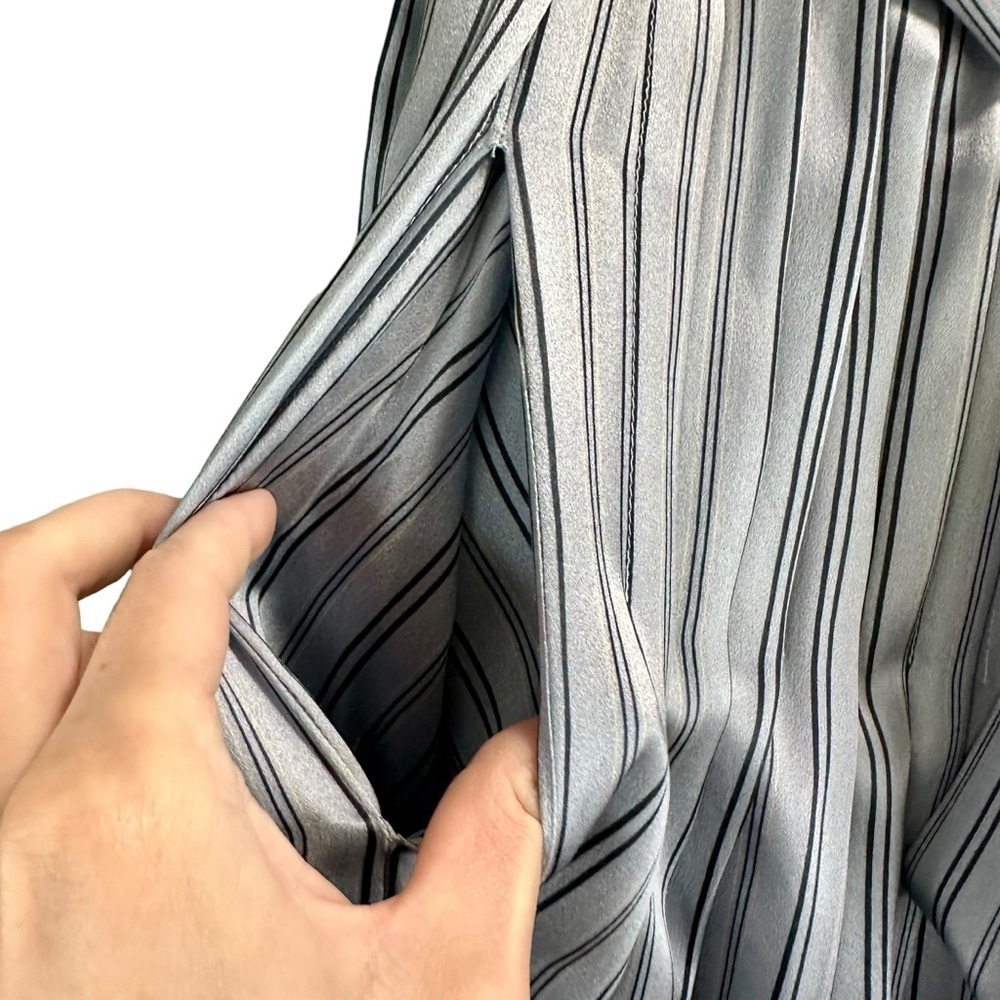Jill Stuart Striped Silk Pleated Chloe Skirt - Picture 6 of 8